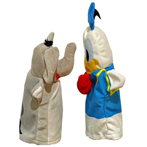 Melissa & Doug Disney Baby & Zoo Friends Hand Puppets Donald Duck / Elephant EUC - Picture 3 of 6